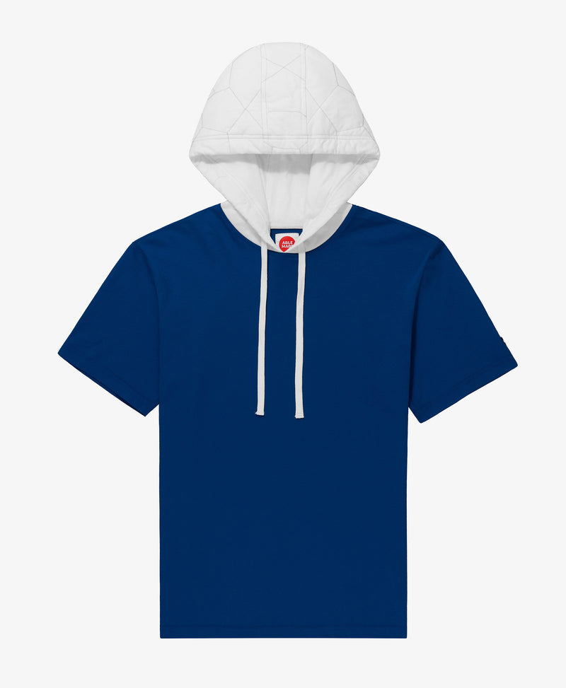 Able Made - Made2 Collection - Chase Short Sleeve Hoodie - Blue