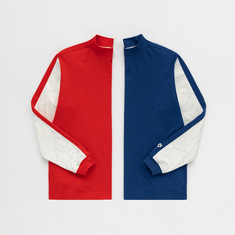 Able Made - Made2 Collection - Chase Long Sleeve Top - Red - Blue