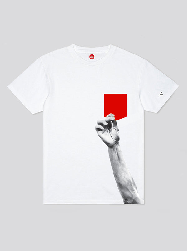 ABLE MADE Bedoya Red Card Tee. Certified organic cotton and TENCEL tshirt, made in the USA.