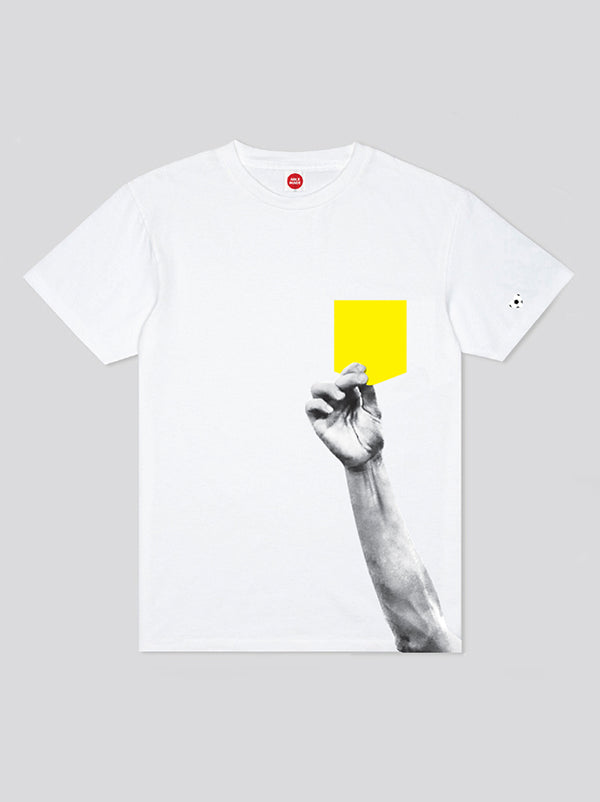 ABLE MADE Ramos Yellow Card Tee. Certified organic cotton and TENCEL tshirt, made in the USA.
