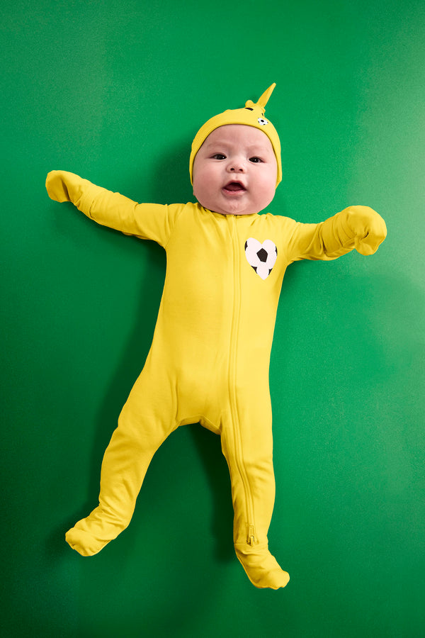 Baby Long Sleeve Zip Footie