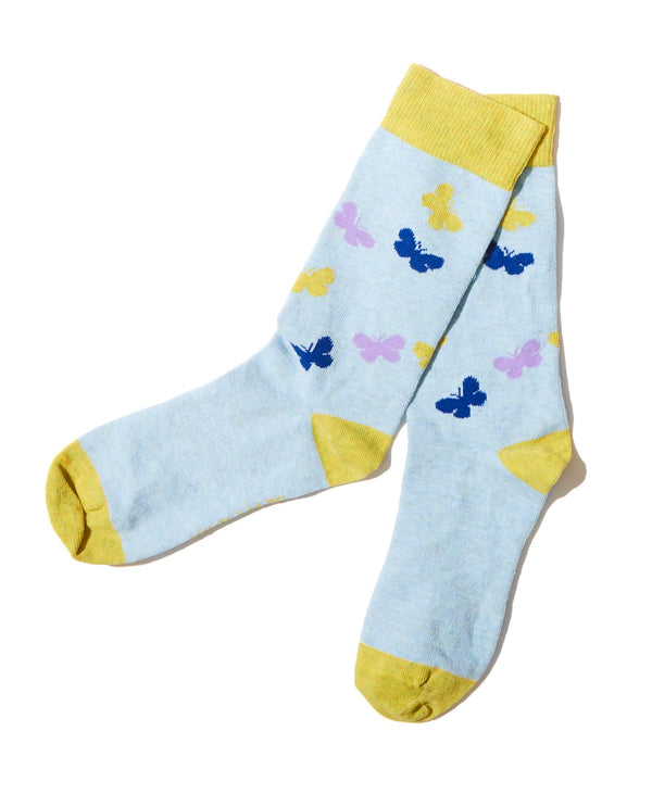 Able Made Butterfly Upcycled Cotton Socks. Sustainable and made in the U.S.A.
