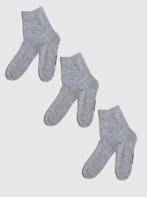 Able Made cruelty-free Merino wool Crew Socks 3-Pack. Sustainable and made in the U.S.A.