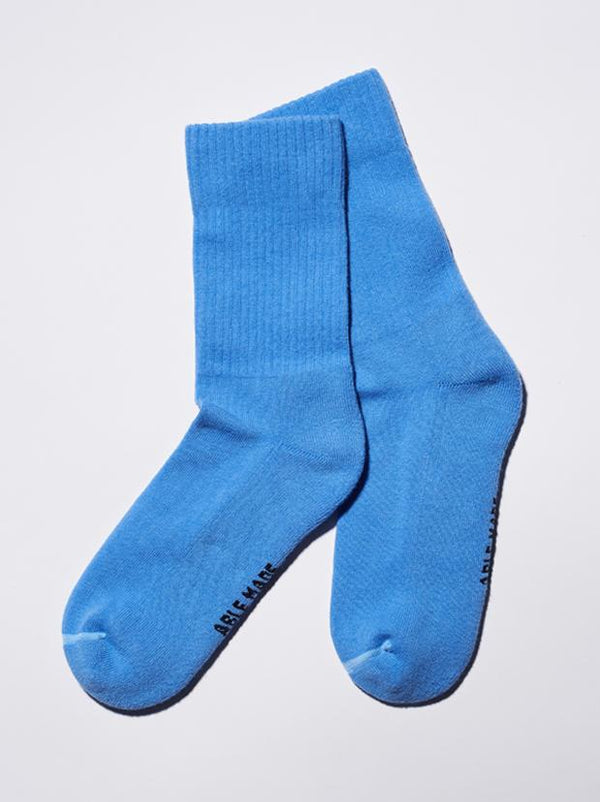 [US] Alien Pros Blue Crew Socks for Men and Women - 100% Long Fiber Cotton  Super Comfy Everyday and Athletic Socks