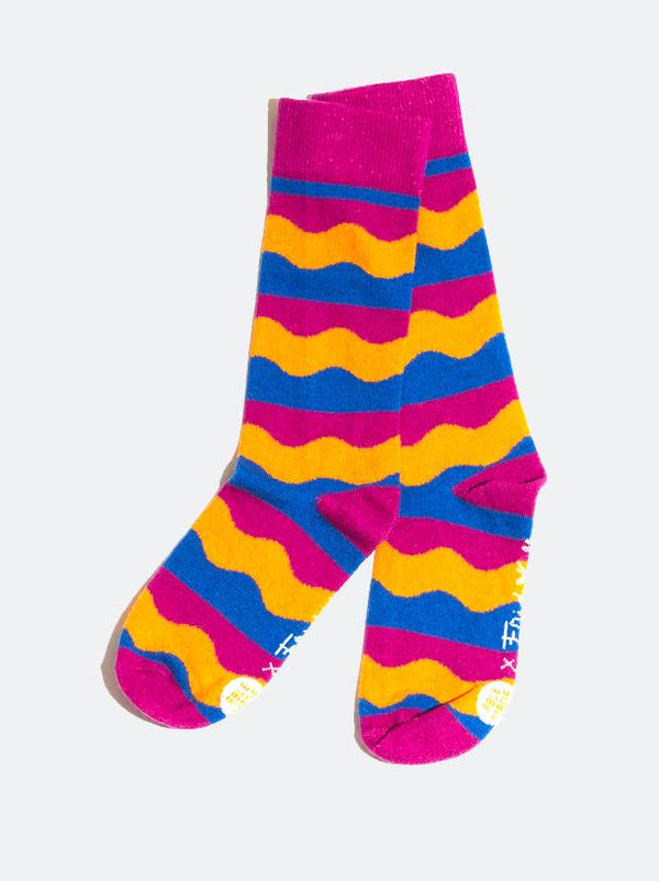 Able Made Frida Kahlo Waves cotton socks. Made in the U.S.A.