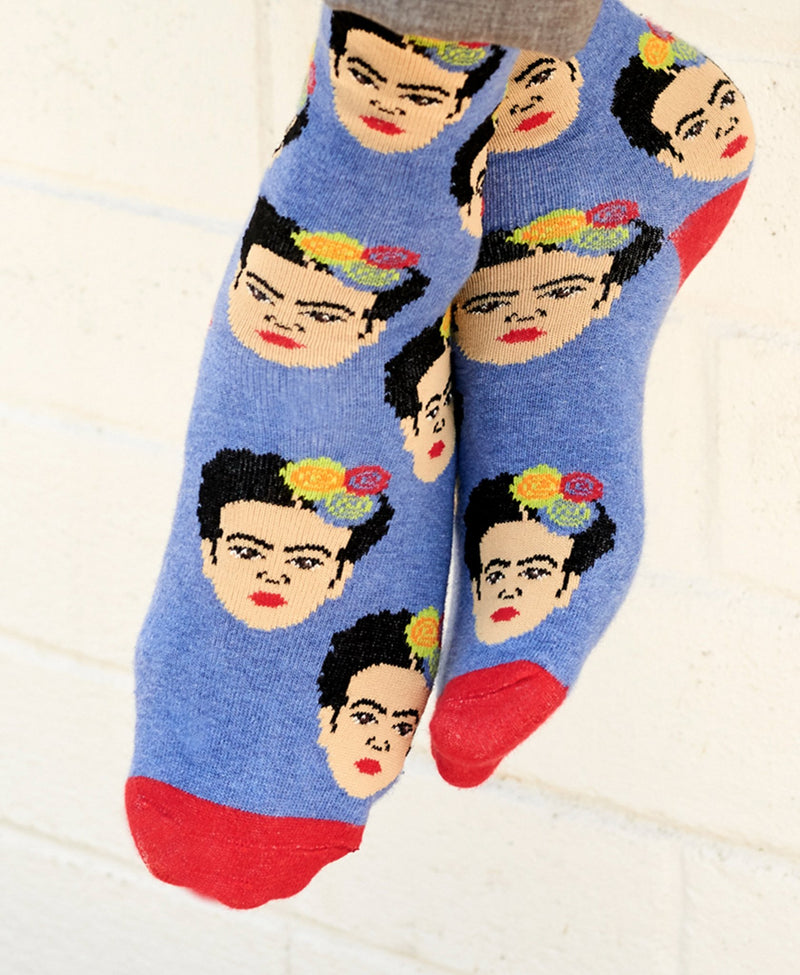Able Made Frida Kahlo Portrait cotton socks. Made in the U.S.A.