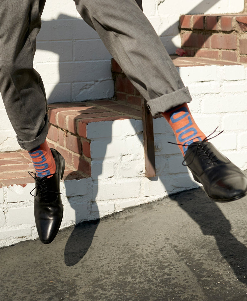 Able Made cotton Live Boldly Socks. Made in the U.S.A.