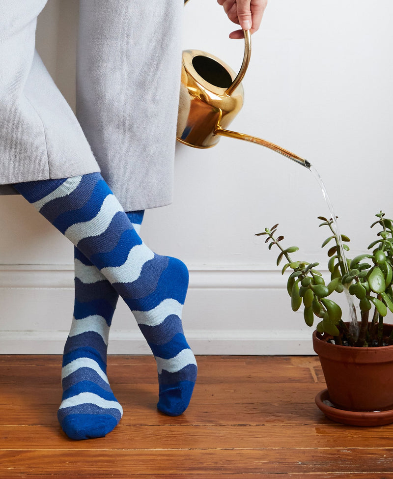 Able Made Waves Upcycled Socks. Sustainable and made in the U.S.A.