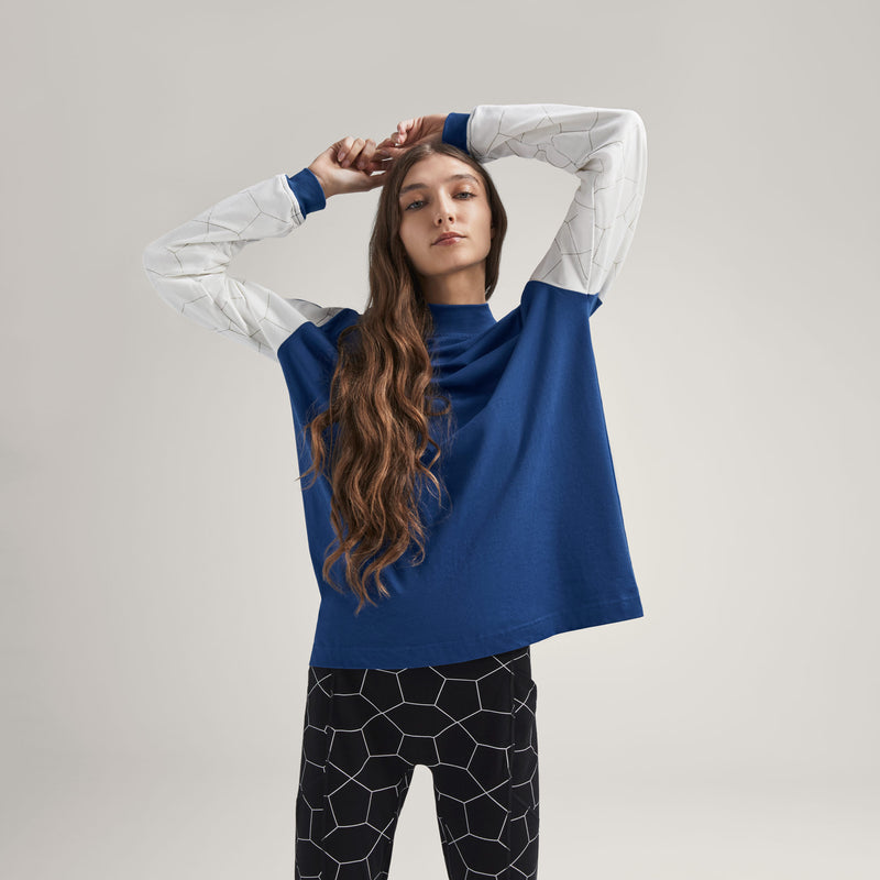 Able Made - Made2 Collection - Chase Long Sleeve Top - Blue